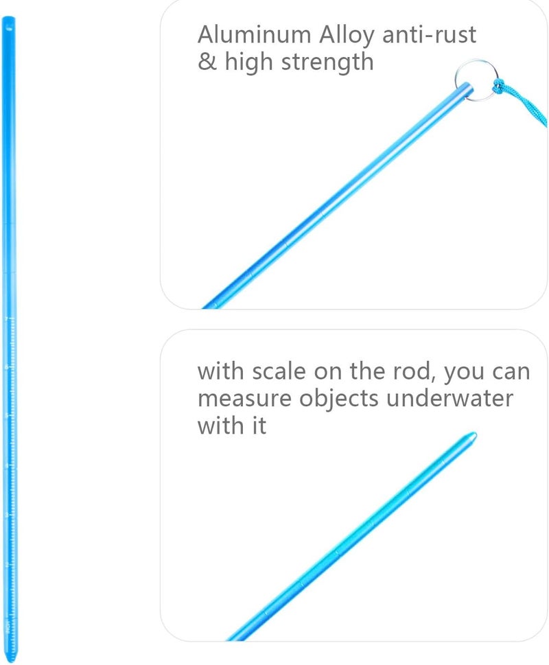 ORCATORCH Scuba Diving Pointer 13 inchs Aluminum Alloy Lobster Tickle Pointer Underwater Shaker Noise Maker Dive Stick Rod with Lanyard Multifunctional Scuba Diving Accessories - Image 2